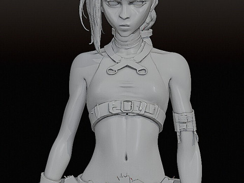 Bust of Jinx Arcane - STL Pre-support Lychee 3D-Druckmodell