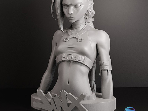 Bust of Jinx Arcane - STL Pre-support Lychee 3D Print Model