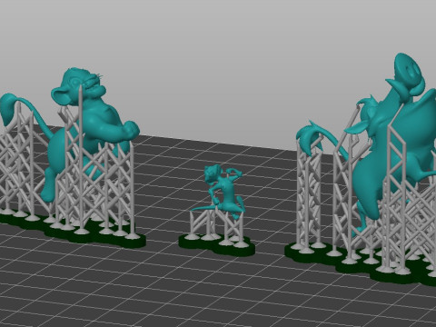 LION KING DIORAMA - Cutted pre supported SLA 3D printmodel