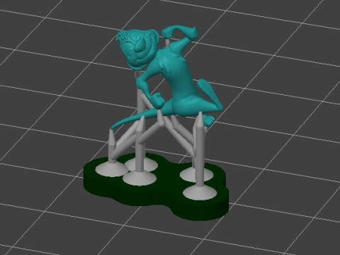 LION KING DIORAMA - Kesilmiş, önceden desteklenen SLA 3D Baskı Modeli