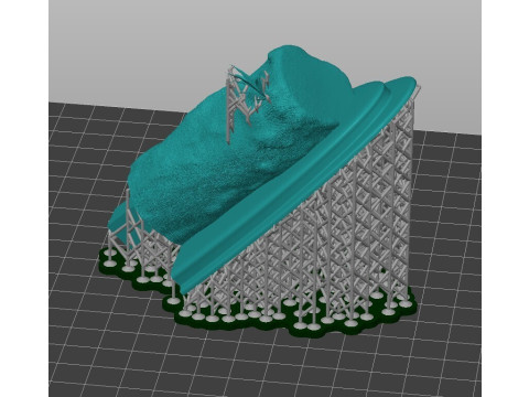 LION KING DIORAMA - Kesilmiş, önceden desteklenen SLA 3D Baskı Modeli