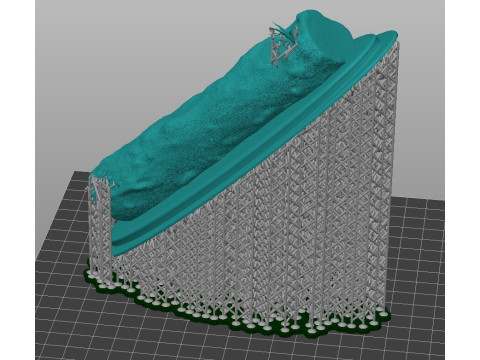 LION KING DIORAMA - Kesilmiş, önceden desteklenen SLA 3D Baskı Modeli