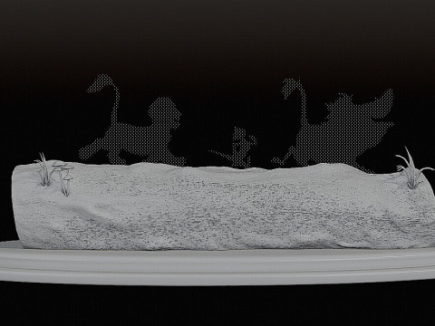 LION KING DIORAMA - Cutted pre supported SLA 3D printmodel