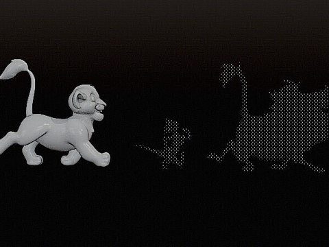 LION KING DIORAMA - Cutted pre supported SLA 3D printmodel