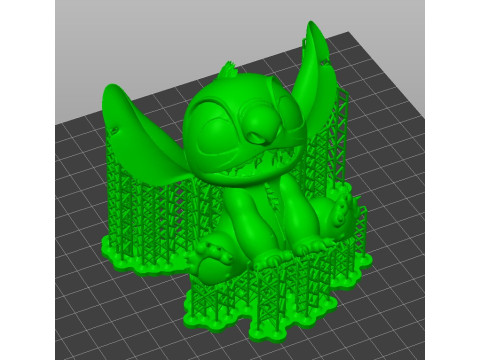 STL stich figure pre supported SLA 3D-printmodel