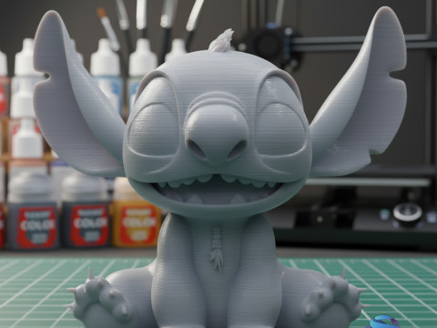 STL stich figure pre supported SLA Modelo de impresión 3D