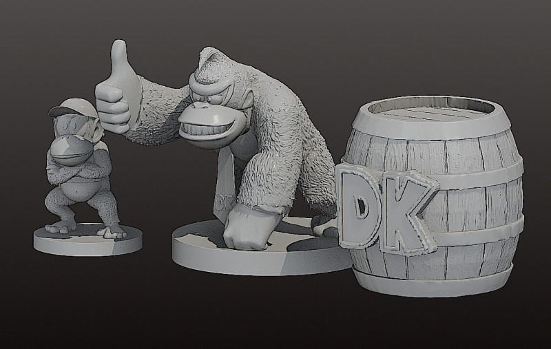 Donkey Kong Collection STL 3D-printmodel .c4d .max .obj .3ds .fbx .stl .blend 