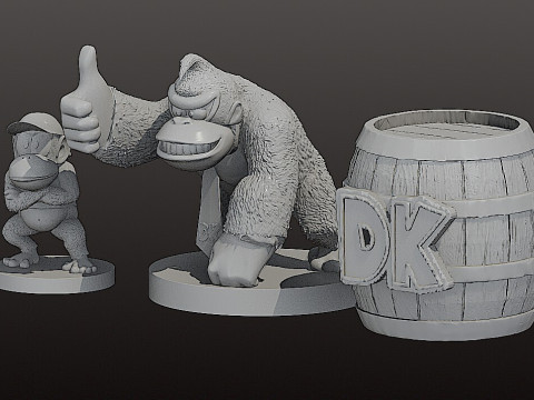 Donkey Kong Collection STL 3D Принт Модель