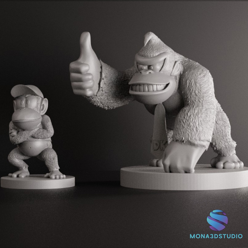 Donkey Kong Collection STL 3D Baskı Modeli .c4d .max .obj .3ds .fbx .stl .blend 
