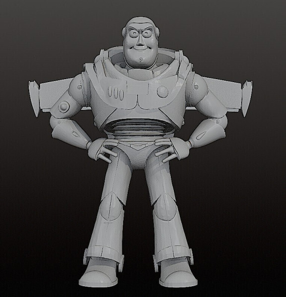 BUZZ LIGHTYEAR 18 cm - CUTTED Toy Story STL 3D Baskı Modeli .c4d .max .obj .3ds .fbx .stl .blend 