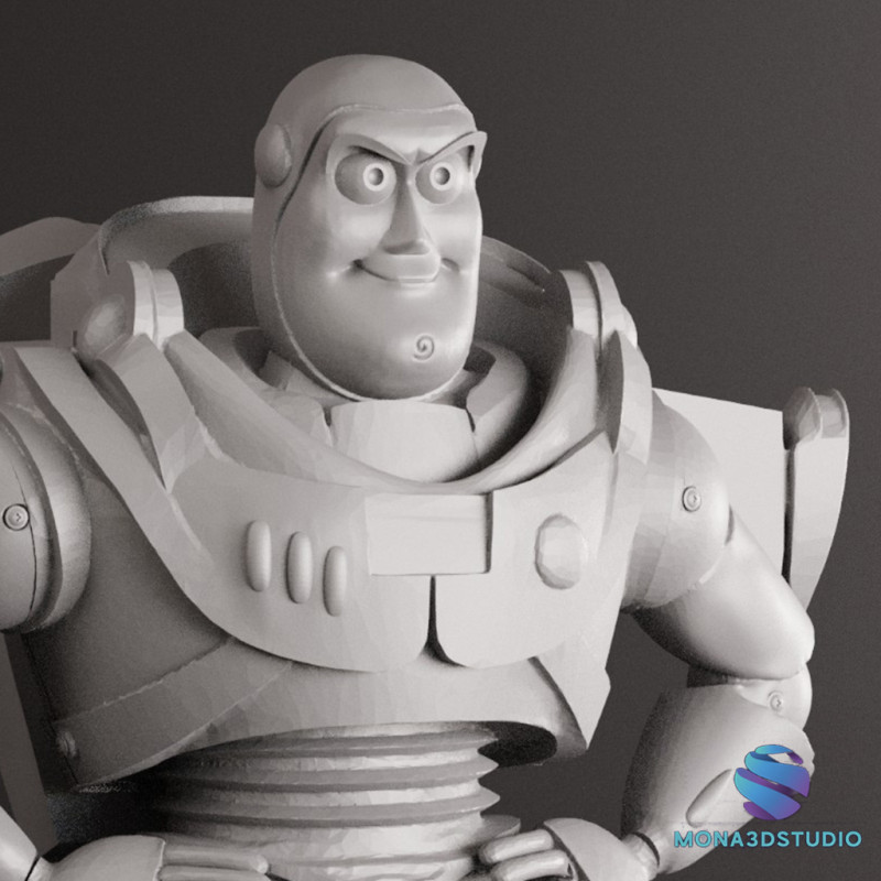 BUZZ LIGHTYEAR 18 cm - CUTTED Toy Story STL 3D Принт Модель .c4d .max .obj .3ds .fbx .stl .blend 