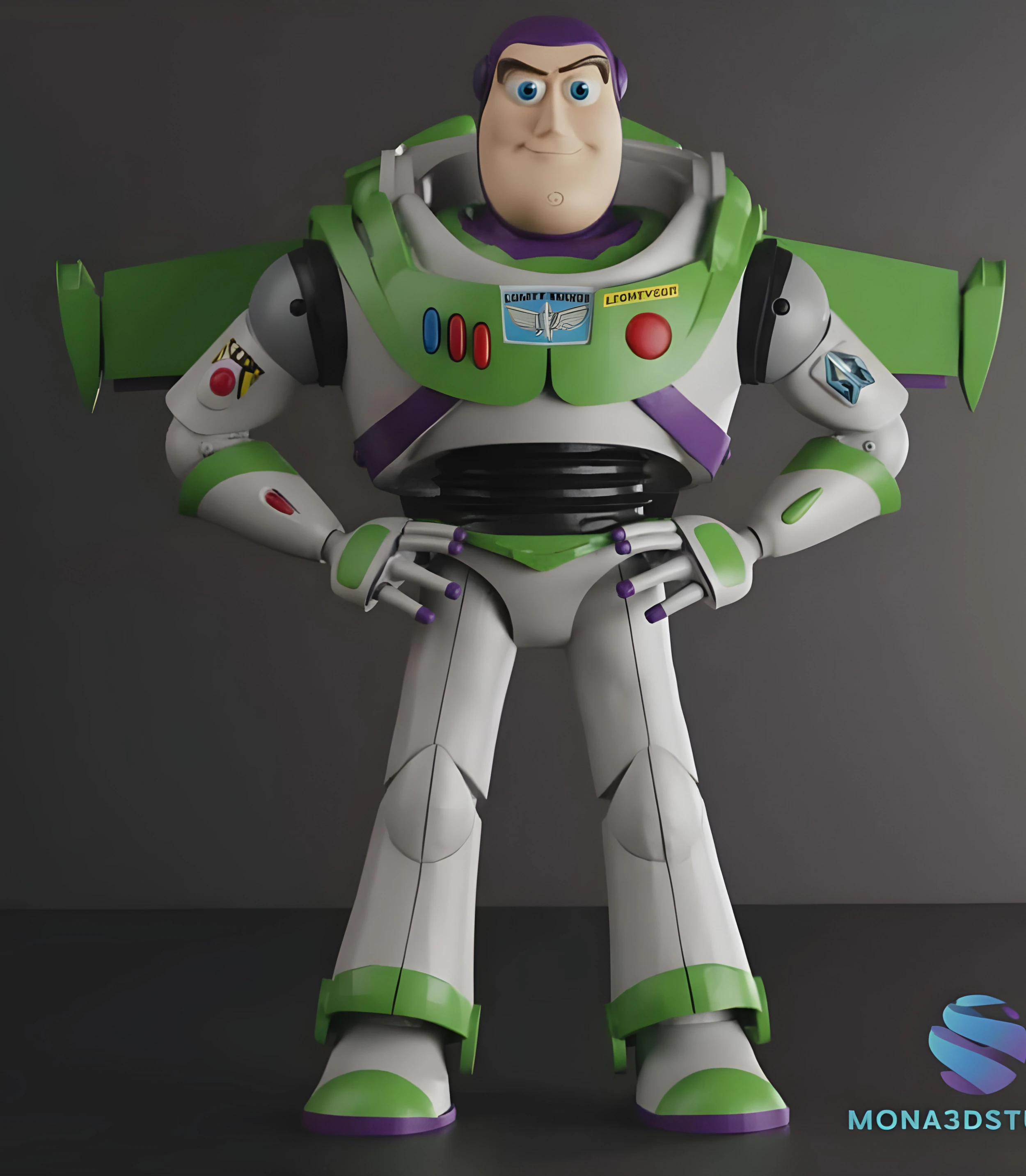 BUZZ LIGHTYEAR 18 cm - CUTTED Toy Story STL 3D Print Model .c4d .max .obj .3ds .fbx .stl .blend