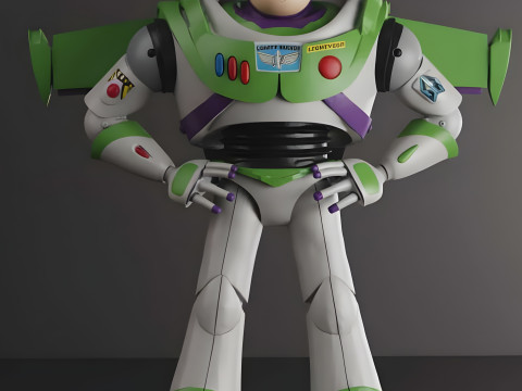 BUZZ LIGHTYEAR 18 cm - CUTTED Toy Story STL Model Cetak 3D