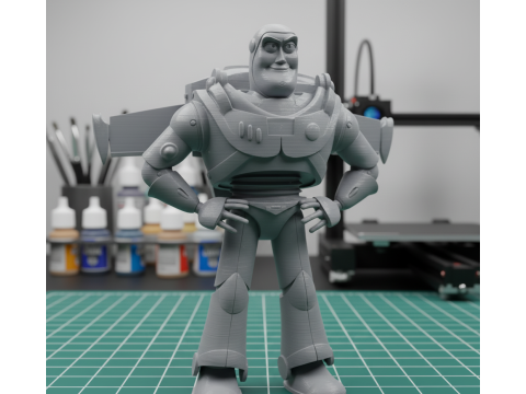 BUZZ LIGHTYEAR 18 cm - CUTTED Toy Story STL 3D Print Model