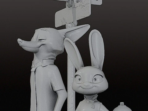 ZOOTOPIA DIORAMA - 3D Print Model