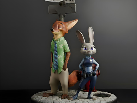 ZOOTOPIA DIORAMA - 3D Baskı Modeli