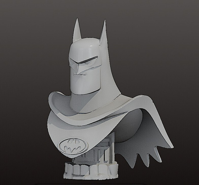 Batman Cartoon Bust Printable STL Pre-support Lychee 3D Принт Модель .c4d .max .obj .3ds .fbx .stl .blend 