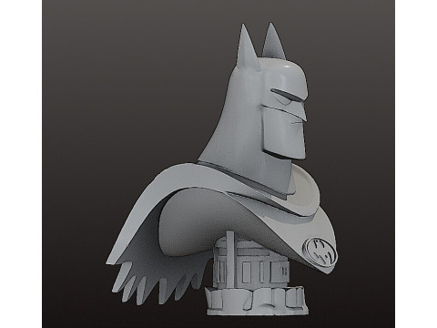 Batman Cartoon Bust Printable STL Pre-support Lychee 3D Принт Модель