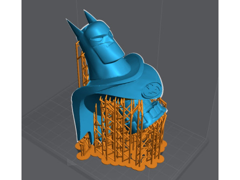Batman Cartoon Bust Printable STL Pre-support Lychee 3D Принт Модель