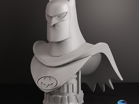 Batman Cartoon Bust Printable STL Pre-support Lychee 3D Print Model