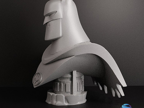 Batman Cartoon Bust Printable STL Pre-support Lychee 3D-Druckmodell