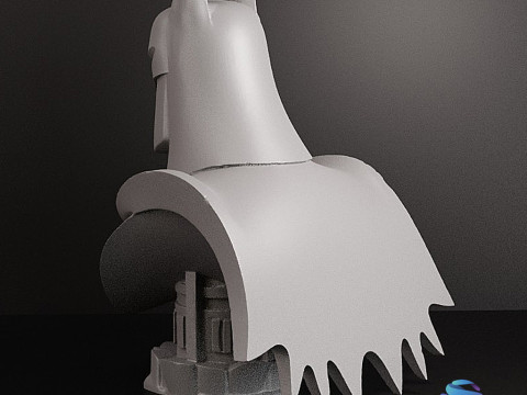 Batman Cartoon Bust Printable STL Pre-support Lychee 3D-Druckmodell