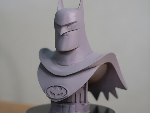 Batman Cartoon Bust Printable STL Pre-support Lychee 3D Print Model
