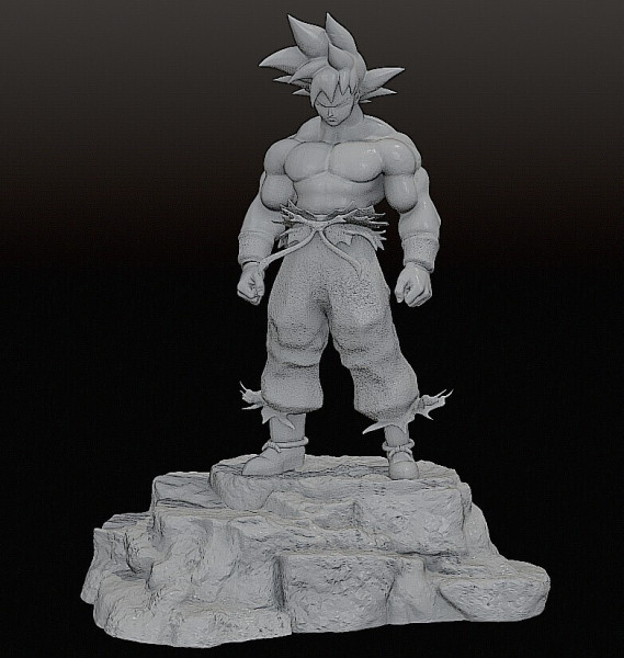 Goku figure STL 3D Принт Модель .c4d .max .obj .3ds .fbx .stl .blend 