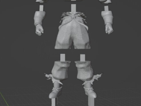 Goku figure STL 3D 打印模型