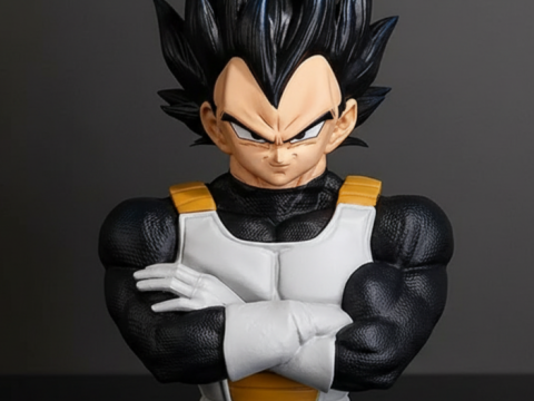 VEGETA FIGURE HQ CUTTED BUST 3D Принт Модель
