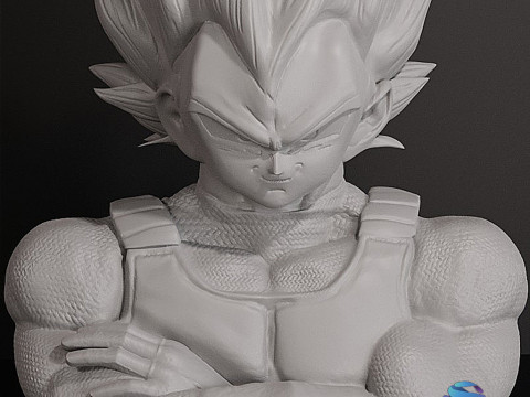 VEGETA FIGURE HQ CUTTED BUST Model Cetak 3D