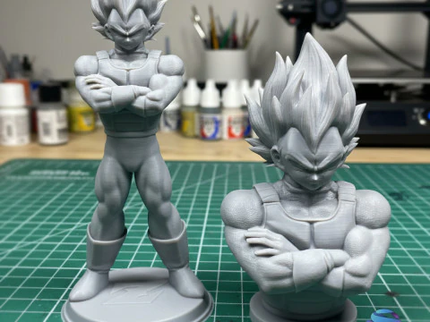VEGETA FIGURE HQ CUTTED BUST 3D Print Model