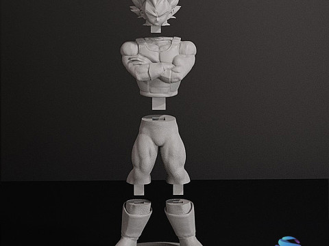 VEGETA FIGURE HQ CUTTED BUST Model Cetak 3D