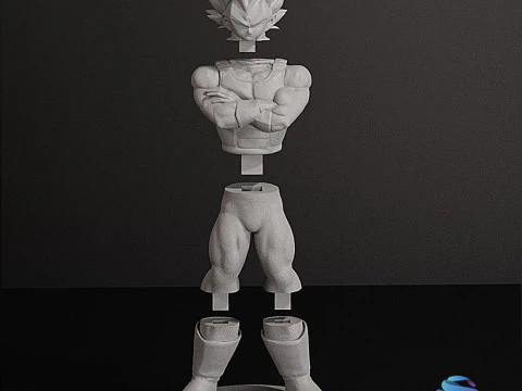 VEGETA FIGURE HQ CUTTED BUST 3D Print Model