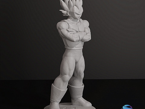 VEGETA FIGURE HQ CUTTED BUST Model Cetak 3D