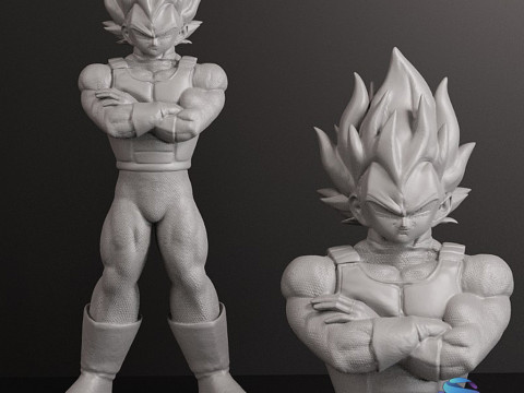 VEGETA figure STL 3D 打印模型