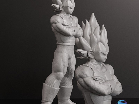 VEGETA figure STL Model Cetak 3D