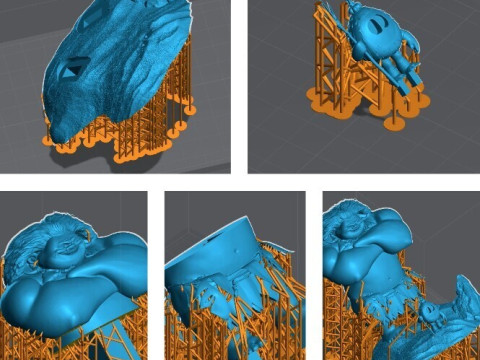 Maui Fan Art 3D Diorama with Kakamora Presupported STL for 3D Printing Model Cetak 3D