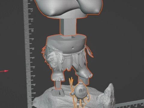 Maui Fan Art 3D Diorama with Kakamora Presupported STL for 3D Printing Model Cetak 3D