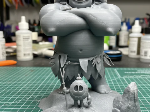 Maui Fan Art 3D Diorama with Kakamora Presupported STL for 3D Printing 3D Print Model