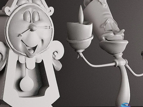 Tockins and Lumire STL Pre-support 3D Print Model