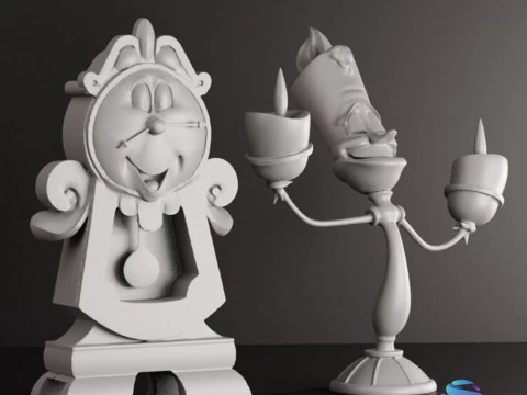 Tockins and Lumire STL Pre-support 3D Print Model
