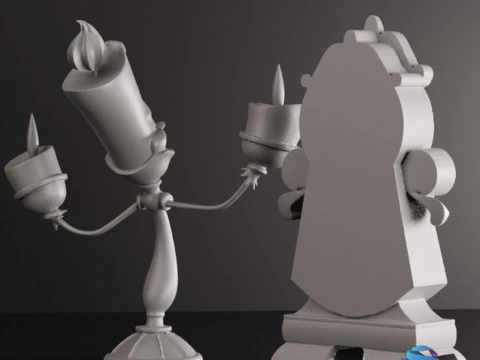 Tockins and Lumire STL Pre-support 3D Print Model