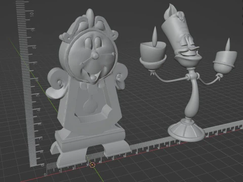 Tockins and Lumire STL Pre-support 3D Print Model
