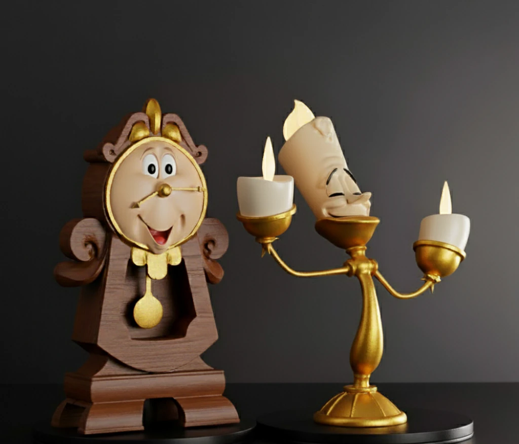 Tockins and Lumire STL Pre-support 3D Print Model .c4d .max .obj .3ds .fbx .stl .blend 