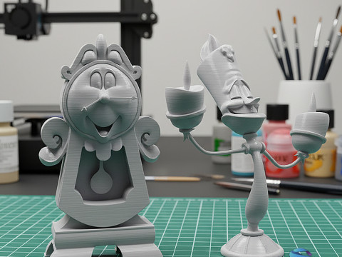 Tockins and Lumire STL Pre-support 3D Print Model
