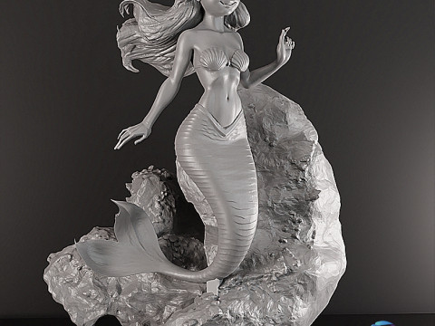 Ariel - The Little Mermaid STL Pre-support Lychee 3D-Druckmodell