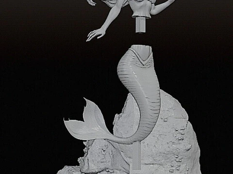 Ariel - The Little Mermaid STL Pre-support Lychee 3D Print Model