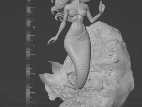 Ariel - The Little Mermaid STL Pre-support Lychee 3D Print Model