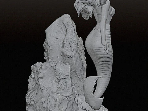 Ariel - The Little Mermaid STL Pre-support Lychee 3D Print Model